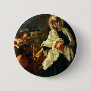 Heilige Franziska von Rom Button