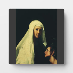Heilige Franziska von Rom Schutzengel Fine Art Fotoplatte