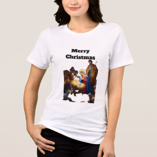 Heilige Friedensnacht Die Weihnachtsglut Stille Na Tri-Blend Shirt