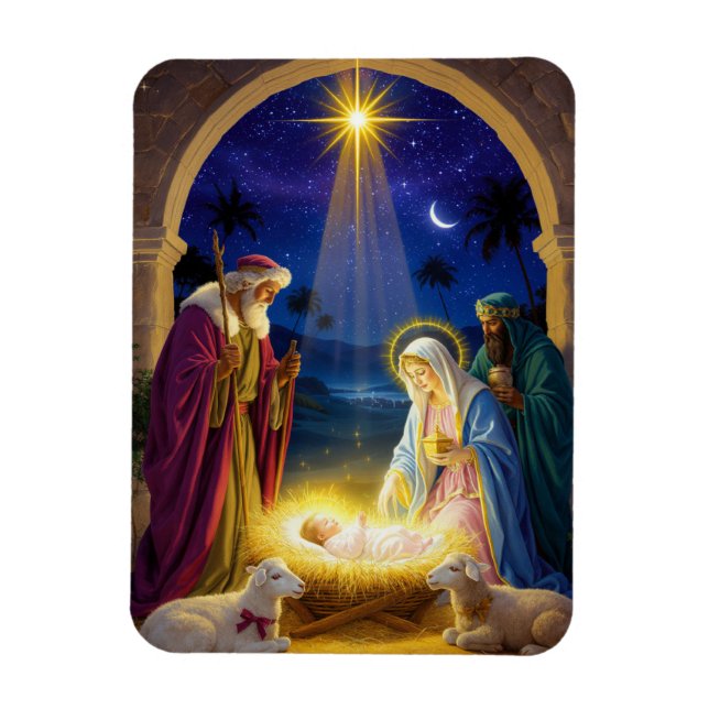Heilige Geburt Weihnachten Magnet (Vertikal)