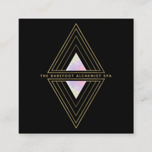 *~* Heilige Geometrie 2 Golddreiecke Quadratische Visitenkarte