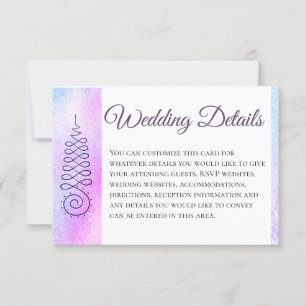 *~* Heilige Geometrie Aquarell Hochzeitsdetails RSVP Karte