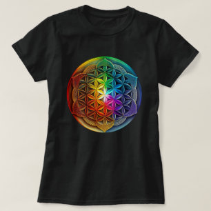 Heilige Geometrie Blume des Lebens Chakra Meditati T-Shirt