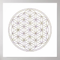 Heilige Geometrie-Blume des Lebens (V-Eggplant)