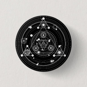 Heilige Geometrie der dunklen geheimnisvollen Art Button