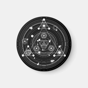 Heilige Geometrie der dunklen geheimnisvollen Art Magnet