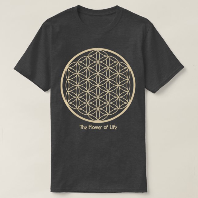 Heilige Geometrie Die Blume des Lebens T-Shirt (Design vorne)