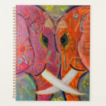 Heilige Geometrie Elefant Original-KUNST Planer