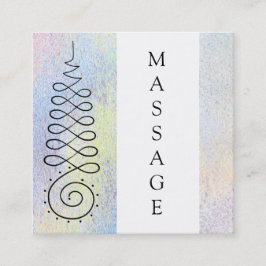 *~* heilige Geometrie-geistige Massage-Therapie Quadratische Visitenkarte