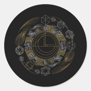 Heilige Geometrie Golden Ratio Aufkleber   Mystisc