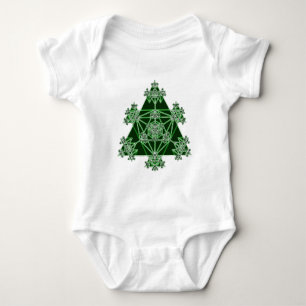Heilige Geometrie: Grüne Dreiecke: Baby Strampler