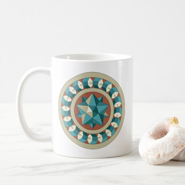 Heilige Geometrie Kaffeetasse (Mit Donut)