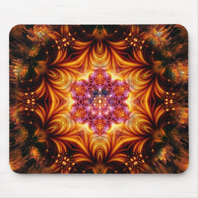 Heilige Geometrie-Mandala-Mausunterlage Mousepad (Vorne)