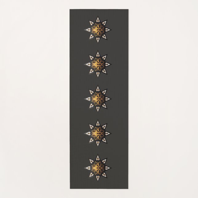 🌟 Heilige Geometrie Mandala - Zeitloser Goldener  Yogamatte (Vorderseite)