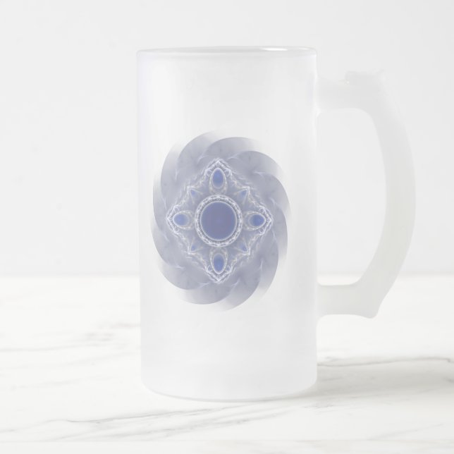 Heilige Geometrie Mattglas Bierglas (Rechts)
