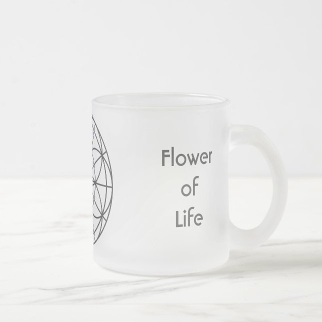 Heilige Geometrie-mattierte GlasTasse Mattglastasse (Rechts)