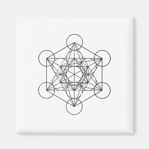 Heilige Geometrie Metatrons Würfel Psychedelisch V Magnet