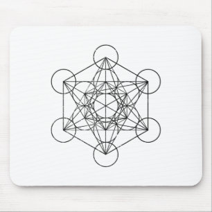 Heilige Geometrie Metatrons Würfel Psychedelisch V Mousepad