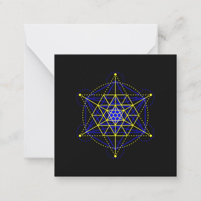 Heilige Geometrie Mitteilungskarte (Vorderseite)