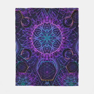 Heilige Geometrie nahtloses Muster. Hinduische Sym Fleecedecke
