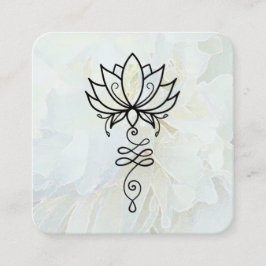 *~* Heilige Geometrie . Nirvana Reiki Floral Peony Quadratische Visitenkarte
