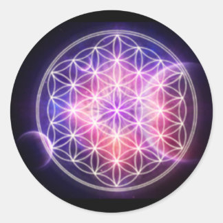 heilige Geometrie Runder Aufkleber