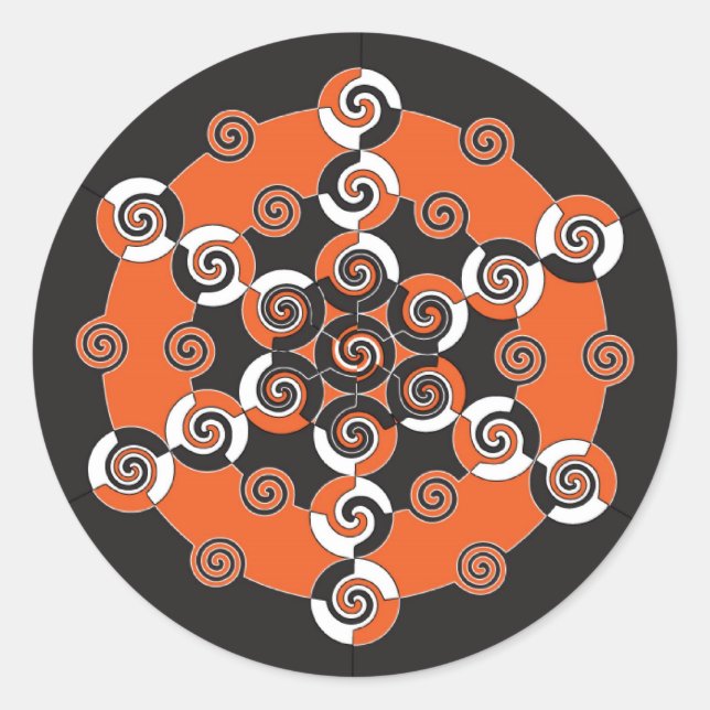 Heilige Geometrie Runder Aufkleber (Vorderseite)