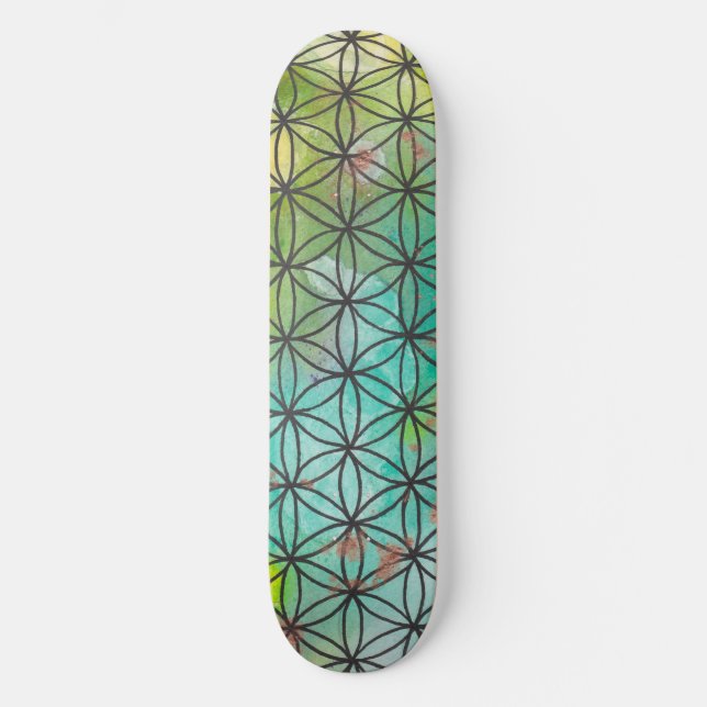 Heilige Geometrie Skateboard (Vorderseite)