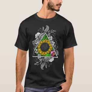 heilige Geometrie Sonnenblume T-Shirt