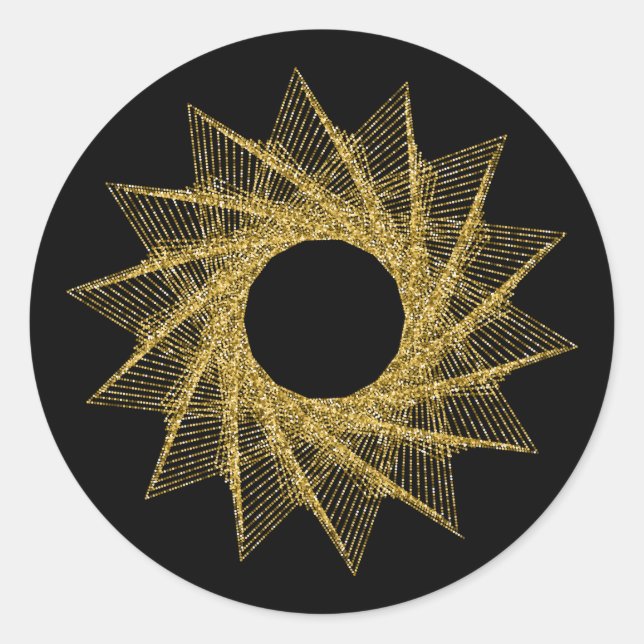 Heilige Geometrie-Symbol Runder Aufkleber (Vorderseite)