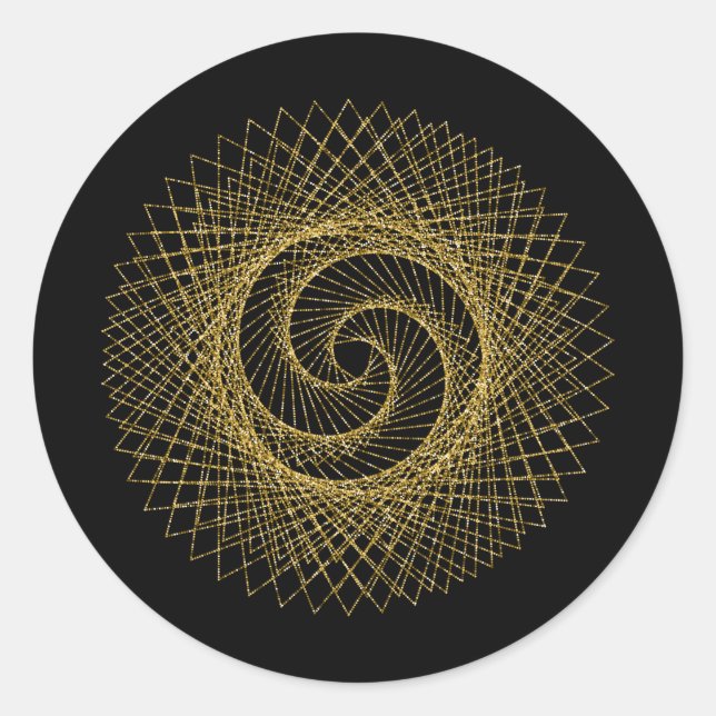 Heilige Geometrie-Symbol Runder Aufkleber (Vorderseite)