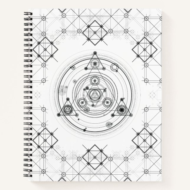 Heilige Geometrie und geometrische Alchemie-Gestal Notizbuch (Vorderseite)