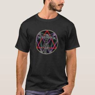 Heilige Geometrie - Vitruvian Enneagram II T-Shirt