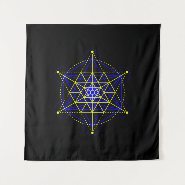 Heilige Geometrie Wandteppich (Vorderseite)
