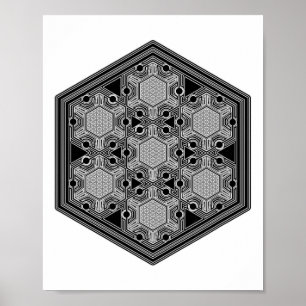 Heilige Geometrie Yoga Meditation Aum Trance Festi Poster