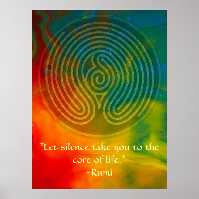 Heilige Gewerkschaft-Rumi und poetische Kunst Poster (Vorne)