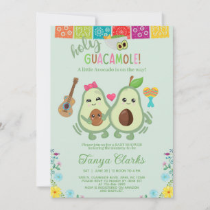 Heilige Guacamole Avocado Baby Shower Einladung. Einladung