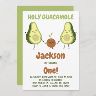 Heilige Guacamole Avocado Geburtstagsparty Einladung