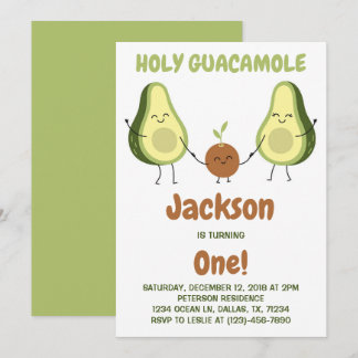 Heilige Guacamole Avocado Geburtstagsparty Einladung