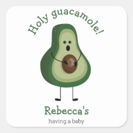Heilige Guacamole! Babydusche Quadratischer Aufkleber