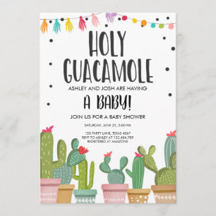 Heilige Guacamole-Fiesta-Babyparty-Einladung Einladung