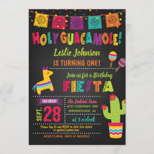 Heilige Guacamole Geburtstag Fiesta Einladung - Ki