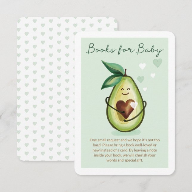 Heilige Guacamole Niedlich & Fun Avocado Bücher fü Begleitkarte (Vorne/Hinten)