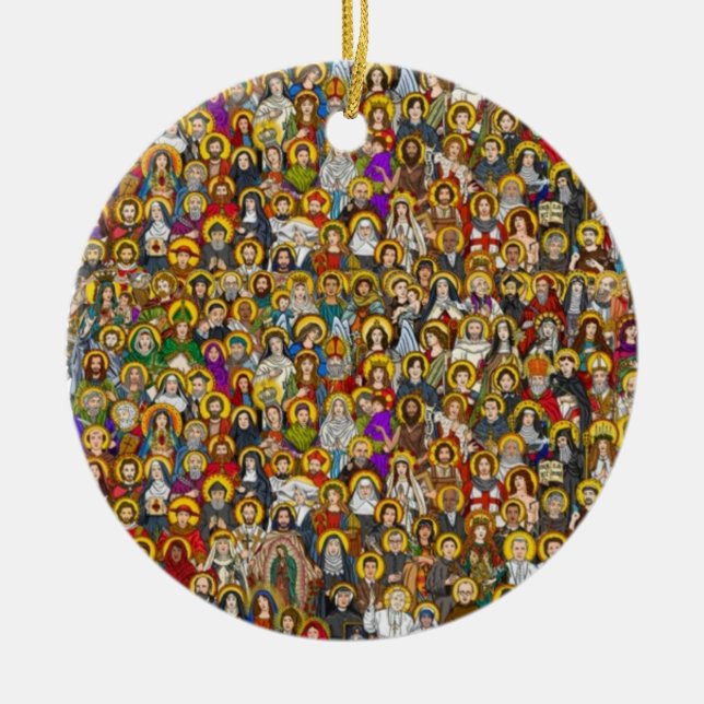 Heilige, Heilige, katholische Heilige Keramik Ornament (Vorne)