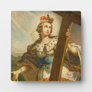 Heilige Helena mit dem Wahren Kreuz Sakrale Kunst Fotoplatte