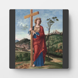 Heilige Helena mit dem Wahren Kreuz Sakrale Kunst Fotoplatte
