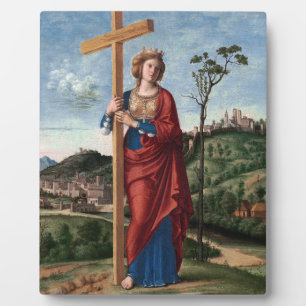 Heilige Helena mit dem Wahren Kreuz Sakrale Kunst Fotoplatte
