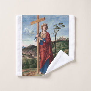Heilige Helena mit dem Wahren Kreuz Sakrale Kunst Waschlappen