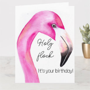 heilige Herde zum Geburtstag Flamingo-Grüße  Karte