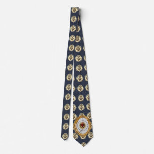 Heilige-Herz-Krawatte Navyblau mit Heiligem Herz Krawatte